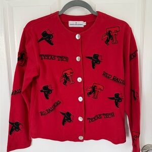 Texas tech embroidered light sweater size small